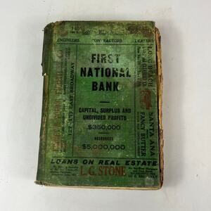 1921 Long Beach City Directory POOR Ancestry Genealogy Antique Vintage Reference